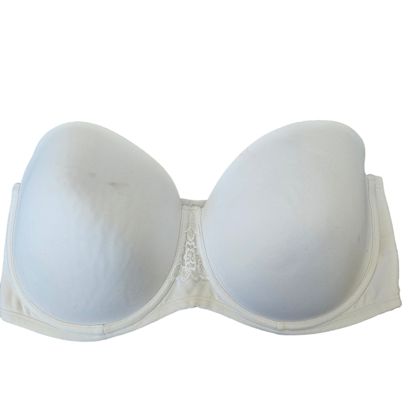 Vanity Fair 40DD Strapless White Bra - Picture 1 of 8